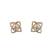 Gold plated stud earrings in sterling silver