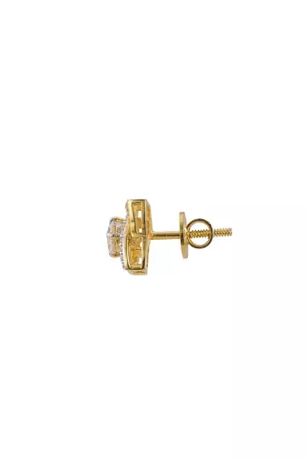 Gold plated stud earrings in sterling silver