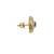 Gold plated green stone stud earrings in sterling silver