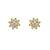 Gold plated stud earrings in sterling silver