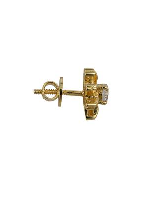 Gold plated stud earrings in sterling silver 3