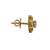 Gold plated stud earrings in sterling silver