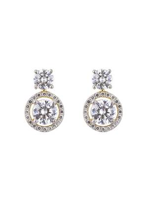 Gold plated stud earrings in sterling silver 1