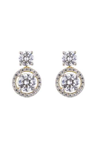 Gold plated stud earrings in sterling silver
