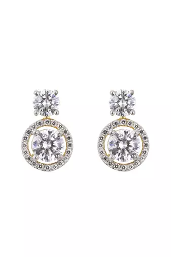 Gold plated stud earrings in sterling silver