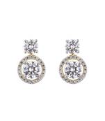 Gold plated stud earrings in sterling silver