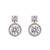 Gold plated stud earrings in sterling silver