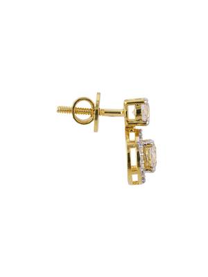 Gold plated stud earrings in sterling silver 3