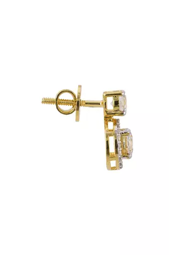 Gold plated stud earrings in sterling silver