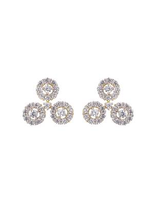 Gold plated stud earrings in sterling silver 2