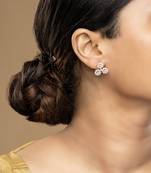 Gold plated stud earrings in sterling silver