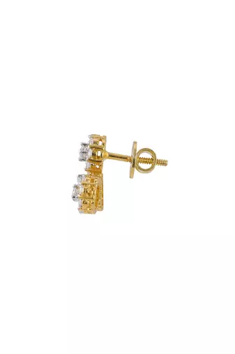 Gold plated stud earrings in sterling silver