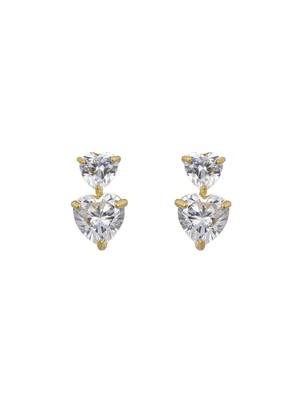 Gold plated stud earrings in sterling silver 2