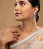 Gold plated stud earrings in sterling silver