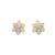 Gold plated stud earrings in sterling silver