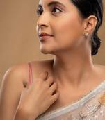 Gold plated stud earrings in sterling silver