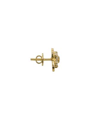 Gold plated stud earrings in sterling silver 3