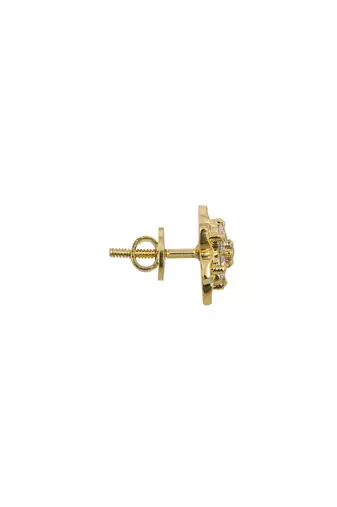 Gold plated stud earrings in sterling silver
