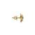 Gold plated stud earrings in sterling silver