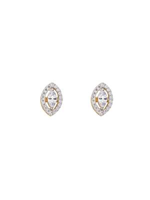 Gold plated stud earrings in sterling silver 2