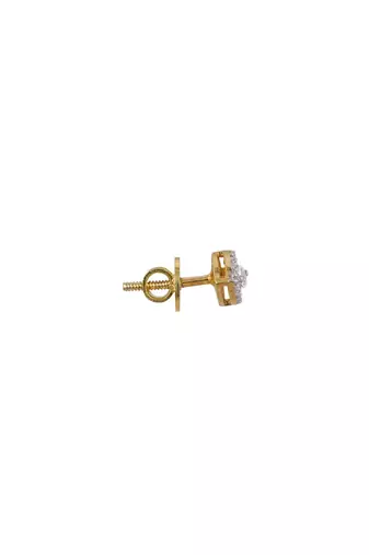 Gold plated stud earrings in sterling silver
