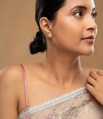 Gold plated stud earrings in sterling silver