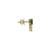 Gold plated green stone stud earrings in sterling silver