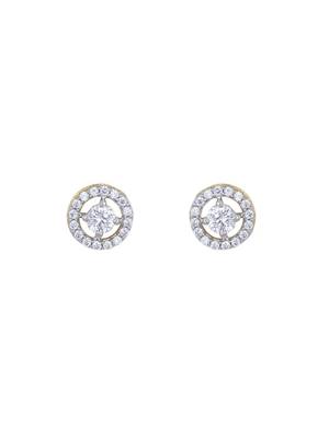 Gold plated stud earrings in sterling silver 2