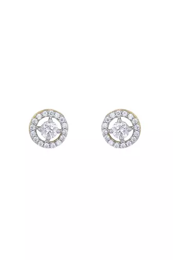 Gold plated stud earrings in sterling silver