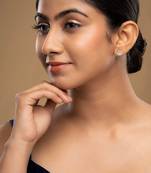 Gold plated stud earrings in sterling silver