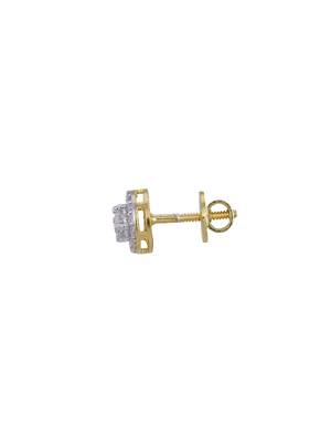 Gold plated stud earrings in sterling silver 3