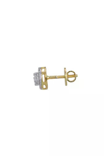 Gold plated stud earrings in sterling silver