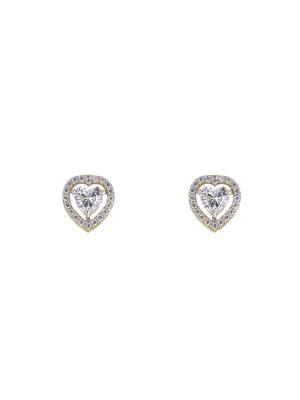 Gold plated stud earrings in sterling silver 2
