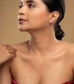 Gold plated stud earrings in sterling silver