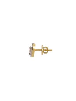 Gold plated stud earrings in sterling silver 3