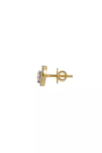 Gold plated stud earrings in sterling silver
