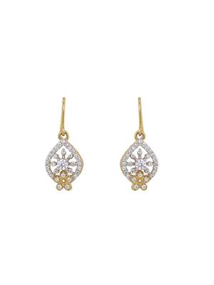 Gold plated dangler earrings in sterling silver 2