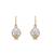 Gold plated dangler earrings in sterling silver