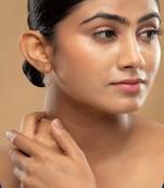 Gold plated dangler earrings in sterling silver