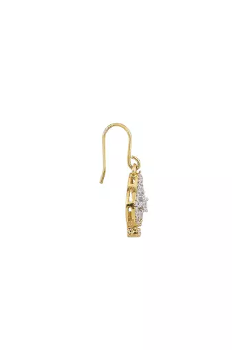 Gold plated dangler earrings in sterling silver