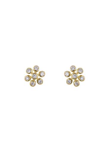Gold plated stud earrings in sterling silver