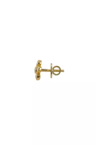Gold plated stud earrings in sterling silver