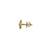 Gold plated stud earrings in sterling silver