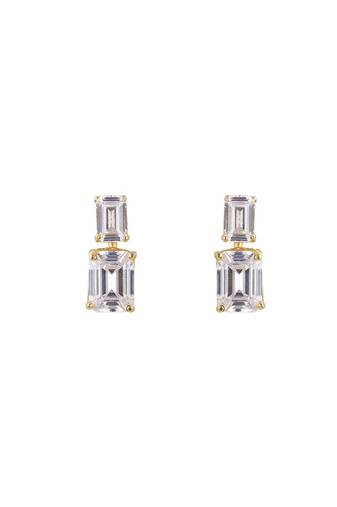 Gold plated stud earrings in sterling silver