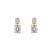 Gold plated stud earrings in sterling silver