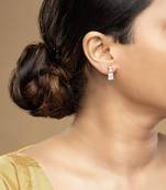 Gold plated stud earrings in sterling silver