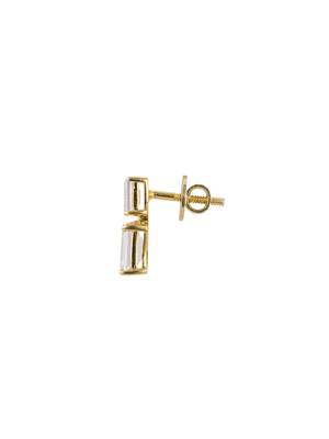 Gold plated stud earrings in sterling silver 3