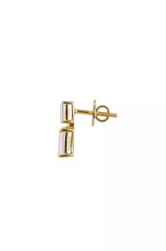 Gold plated stud earrings in sterling silver