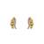 Gold plated stud earrings in sterling silver