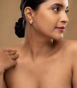 Gold plated stud earrings in sterling silver